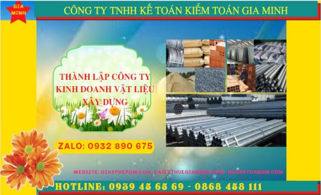 Dịch vụ thành lập công ty buôn bán vật liệu xây dựng tại Bình Phước
