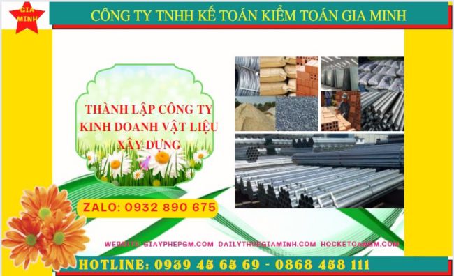 THÀNH LẬP CÔNG TY CHUYÊN KINH DOANH VẬT LIỆU XÂY DỰNG TẠI CÀ MAU 4 Dịch vụ thành lập công ty buôn bán vật liệu xây dựng tại Cà Mau