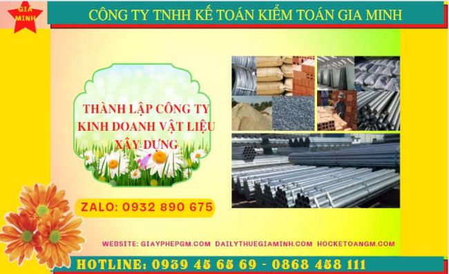 Thành lập công ty chuyên kinh doanh vật liệu xây dựng tại Cần Thơ 8 Dịch vụ thành lập công ty buôn bán vật liệu xây dựng tại Cần Thơ