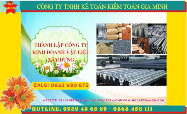 Dịch vụ thành lập công ty buôn bán vật liệu xây dựng tại Đồng Nai
