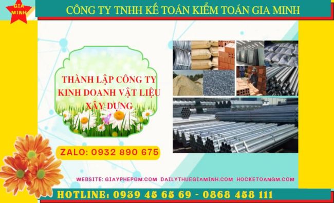 Thành lập công ty chuyên kinh doanh vật liệu xây dựng tại hà nội 8 Dịch vụ thành lập công ty buôn bán vật liệu xây dựng tại Hà Nội