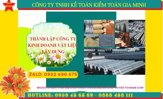 Dịch vụ thành lập công ty buôn bán vật liệu xây dựng tại Lào Cai