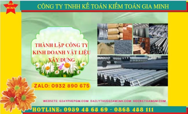 Dịch vụ thành lập công ty buôn bán vật liệu xây dựng tại Long An