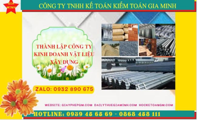 Dịch vụ thành lập công ty buôn bán vật liệu xây dựng tại Nha Trang