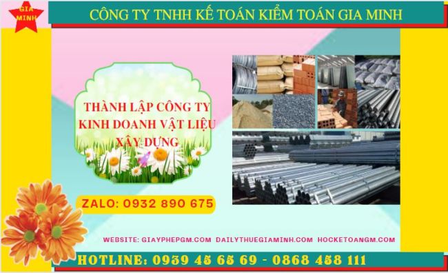 THÀNH LẬP CÔNG TY CHUYÊN KINH DOANH VẬT LIỆU XÂY DỰNG TẠI NINH BÌNH 7 Dịch vụ thành lập công ty buôn bán vật liệu xây dựng tại Ninh Bình