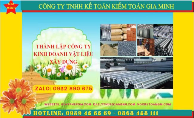 Dịch vụ thành lập công ty buôn bán vật liệu xây dựng tại Quảng Trị