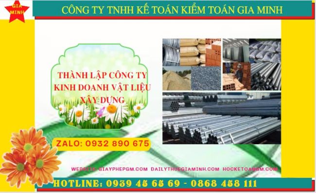Dịch vụ thành lập công ty buôn bán vật liệu xây dựng tại Sơn La