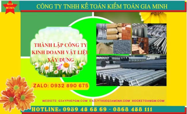 Dịch vụ thành lập công ty buôn bán vật liệu xây dựng tại Tây Ninh