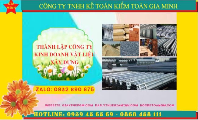 Dịch vụ thành lập công ty buôn bán vật liệu xây dựng tại Thanh Hóa