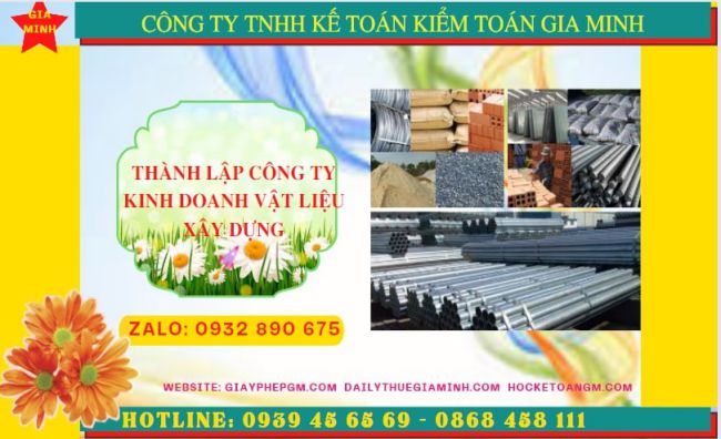 Dịch vụ thành lập công ty buôn bán vật liệu xây dựng tại Thành Phố Cần Thơ