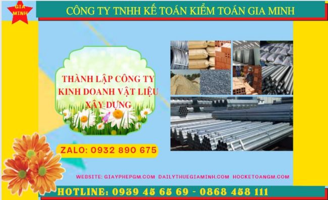 Dịch vụ thành lập công ty buôn bán vật liệu xây dựng tại Thành Phố Hà Nội