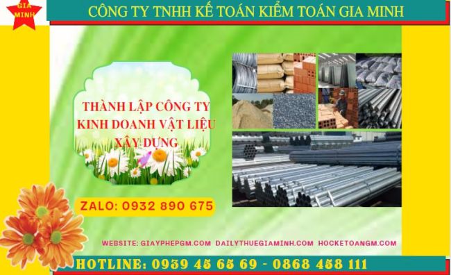 Dịch vụ thành lập công ty buôn bán vật liệu xây dựng tại Thành Phố Hưng Yên