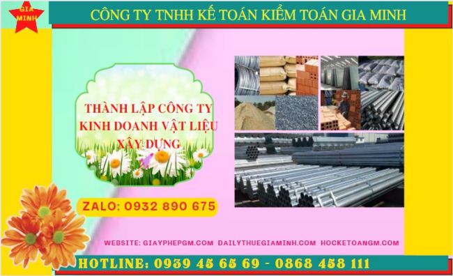 Dịch vụ thành lập công ty buôn bán vật liệu xây dựng tại Ninh Kiều