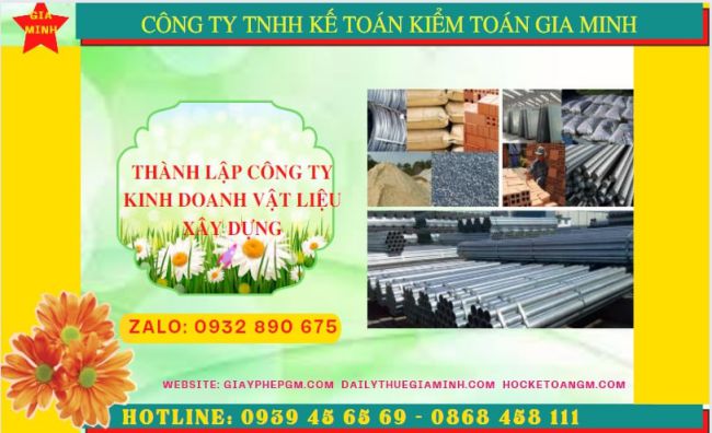 Dịch vụ thành lập công ty buôn bán vật liệu xây dựng tại TP Hải Phòng