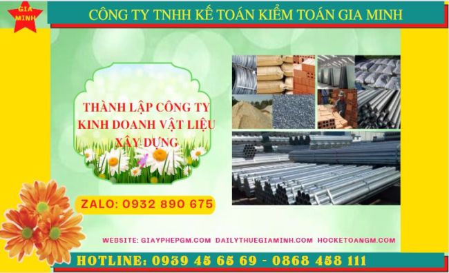 Dịch vụ thành lập công ty buôn bán vật liệu xây dựng tại Yên Bái