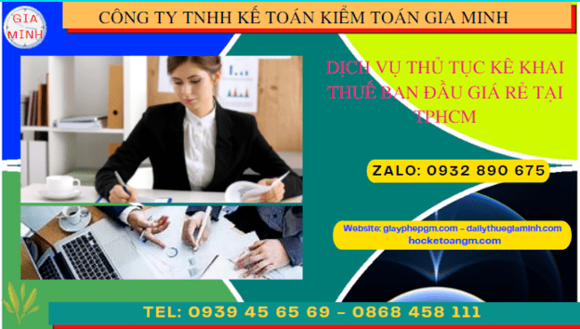 Dịch vụ kê khai thuế ban đầu giá rẻ tại Bà Rịa Vũng Tàu