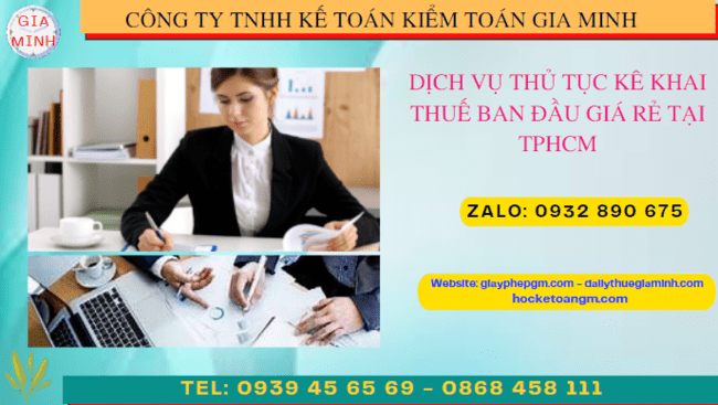 Dịch vụ kê khai thuế ban đầu giá rẻ tại Bình Dương