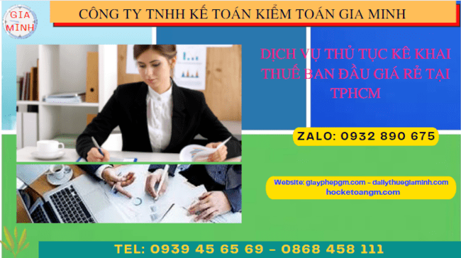 Dịch vụ kê khai thuế ban đầu giá rẻ tại Hải Dương