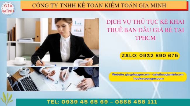 Dịch vụ kê khai thuế ban đầu giá rẻ tại Long An