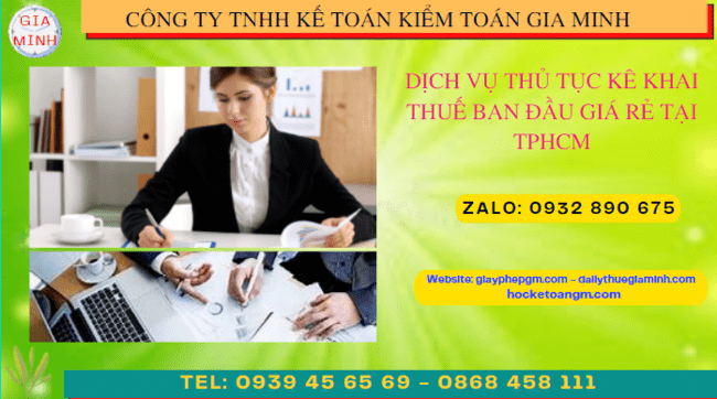 Dịch vụ kê khai thuế ban đầu giá rẻ tại Thanh Hóa