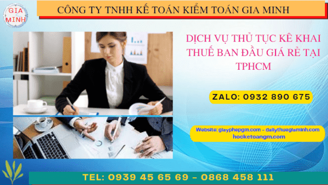 Dịch vụ kê khai thuế ban đầu giá rẻ tại Thành Phố Hà Nội