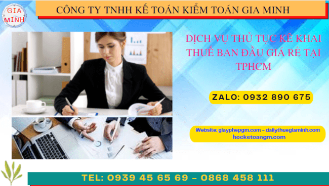 Dịch vụ kê khai thuế ban đầu giá rẻ tại Quận Ninh Kiều