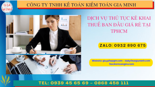 Dịch vụ kê khai thuế ban đầu giá rẻ tại Thành phố Châu Đốc