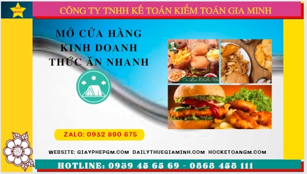 Thủ tục mở cửa hàng thức ăn nhanh tại Thành Phố Hải Phòng