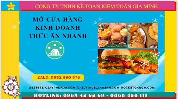 MỞ CỬA HÀNG KINH DOANH THỨC ĂN NHANH TẠI THÀNH PHỐ HỒ CHÍ MINH 6 Thủ tục mở hộ kinh doanh thức ăn nhanh tại thành phố hồ chí minh