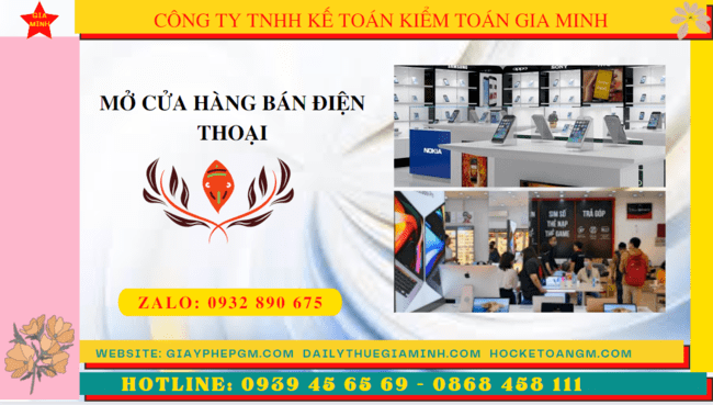 Điều kiện thành lập cửa hàng bán điện thoại