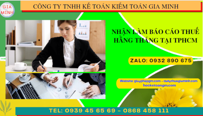 Giá dịch vụ báo cáo thuế hàng tháng giá rẻ tại thành phố Thủ Đức