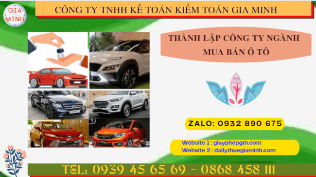 Hướng dẫn chi tiết cách thành lập công ty kinh doanh ô tô tại Thái Nguyên