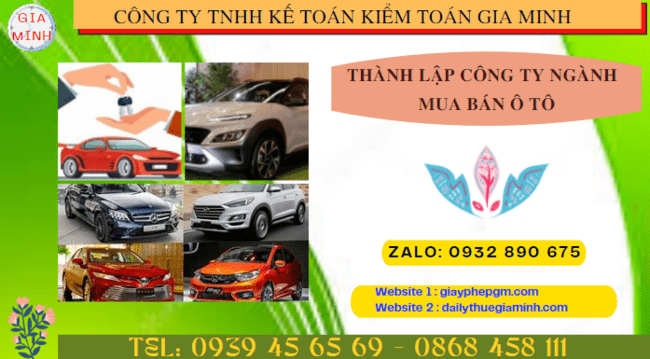 Thành lập công ty ngành mua bán ô tô tại vĩnh long 4 Hướng dẫn chi tiết cách thành lập công ty kinh doanh ô tô tại Vĩnh Long
