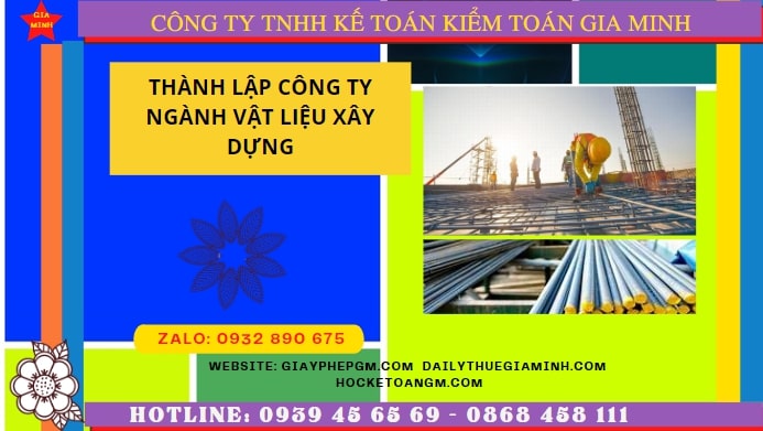 Hướng dẫn chi tiết cách thành lập công ty ngành vật liệu xây dựng tại Nghệ An
