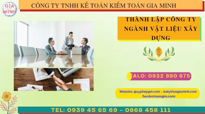 Hướng dẫn chi tiết cách thành lập công ty ngành vật liệu xây dựng tại TT Huế