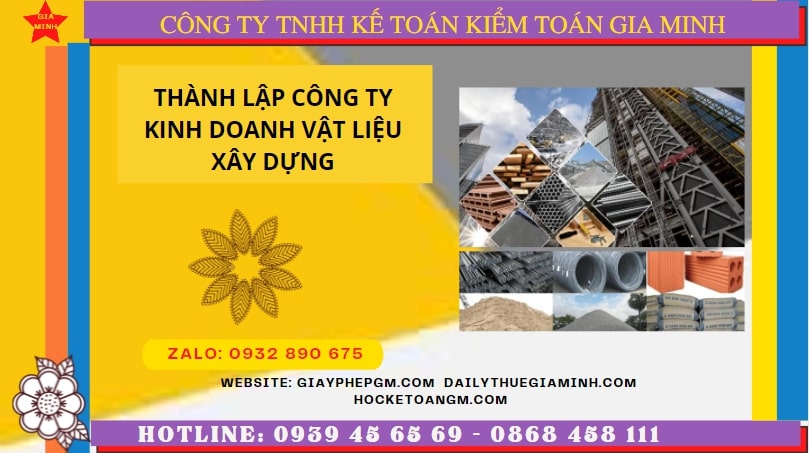 Hướng dẫn chi tiết cách thành lập công ty vật liệu xây dựng tại Lai Châu