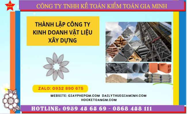 Hướng dẫn chi tiết cách thành lập công ty vật liệu xây dựng tại Thái Nguyên