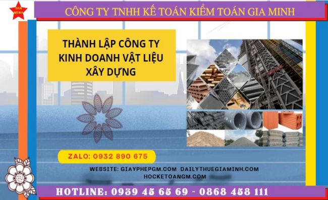 Hướng dẫn chi tiết cách thành lập công ty vật liệu xây dựng tại Thanh Hóa