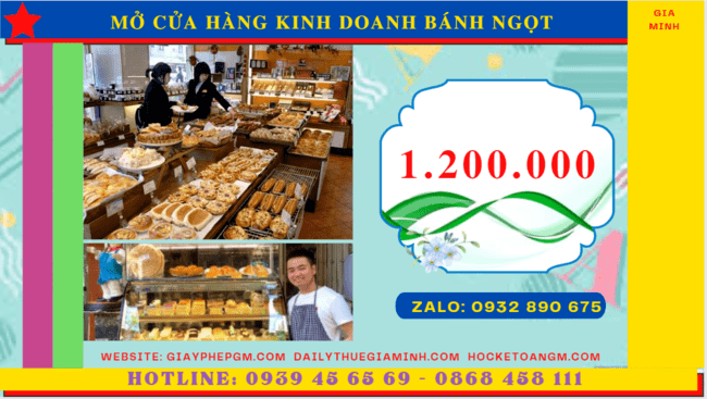 THỦ TỤC MỞ CỬA HÀNG KINH DOANH BÁNH NGỌT 5 giayphepgm.com mo cua hang banh ngot can bao nhieu von