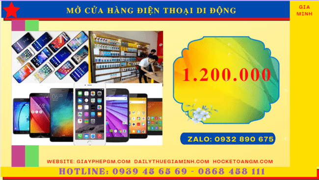 THỦ TỤC ĐĂNG KÝ KINH DOANH CỬA HÀNG ĐIỆN THOẠI DI ĐỘNG 5 Mở cửa hàng điện thoại di động tốn bao nhiêu tiền