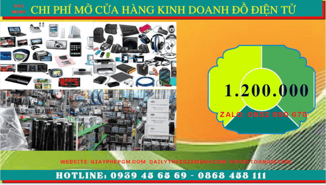 THỦ TỤC MỞ CỬA HÀNG KINH DOANH ĐỒ ĐIỆN TỬ 13 Mở cửa hàng điện tử cần bao nhiêu vốn
