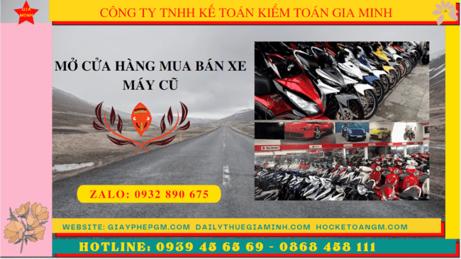 Mở cửa hàng mua bán xe mãy cũ thành công 100%