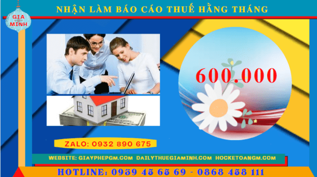 Giá dịch vụ báo cáo thuế hàng tháng giá rẻ tại Bạc Liêu