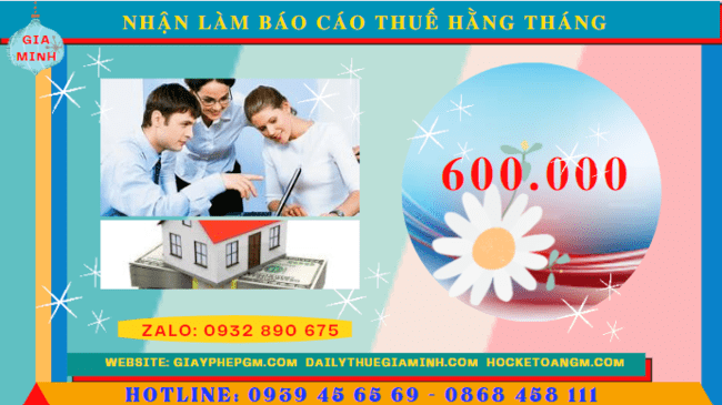 Nhận làm báo cáo thuế hàng tháng giá rẻ tại TP Hồ Chí Minh