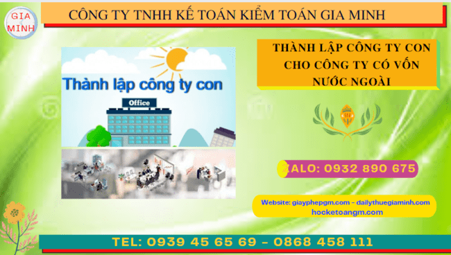 Thành lập công ty con có vốn đầu tư nước ngoài tại lào cai 4 Quy trình thành lập công ty con có vốn đầu tư nước ngoài tại Lào Cai