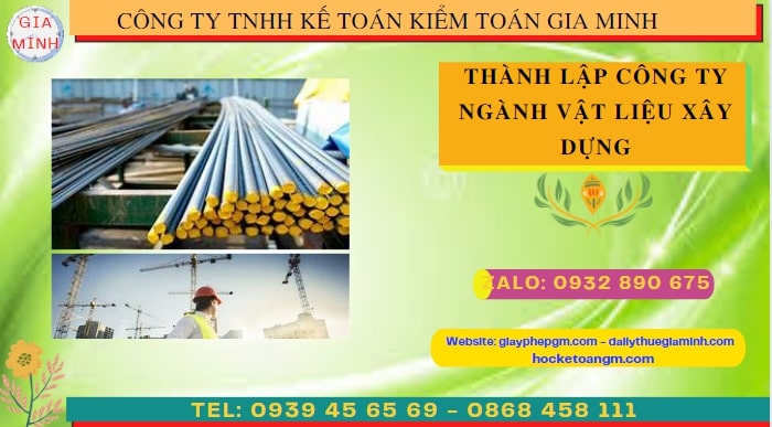 Quy trình thành lập cửa hàng kinh doanh ngành vật liệu xây dựng tại Bến Tre