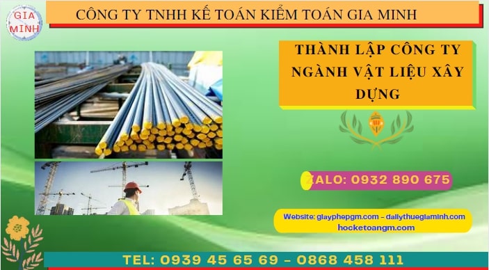 Quy trình thành lập cửa hàng kinh doanh ngành vật liệu xây dựng tại Thái Nguyên