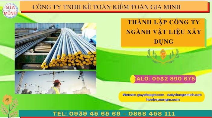 Quy trình thành lập cửa hàng kinh doanh ngành vật liệu xây dựng tại Vĩnh Phúc