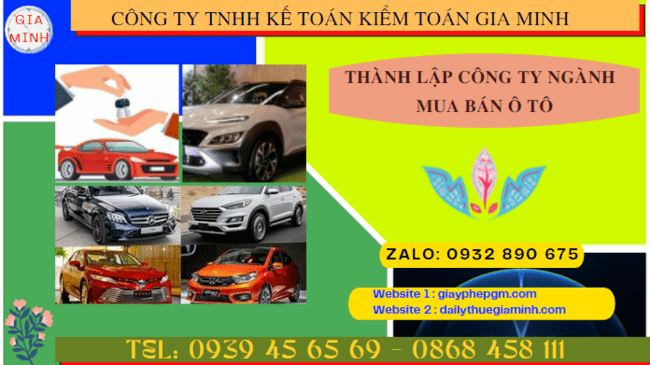 Thành lập công ty ngành mua bán ô tô tại Bà Rịa Vũng Tàu