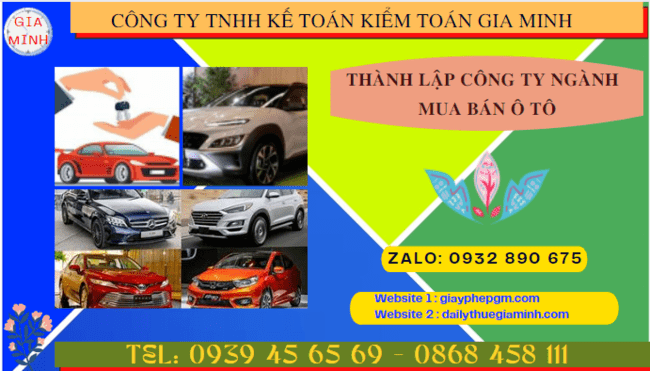 Thành lập công ty ngành mua bán ô tô tại Bắc Kạn